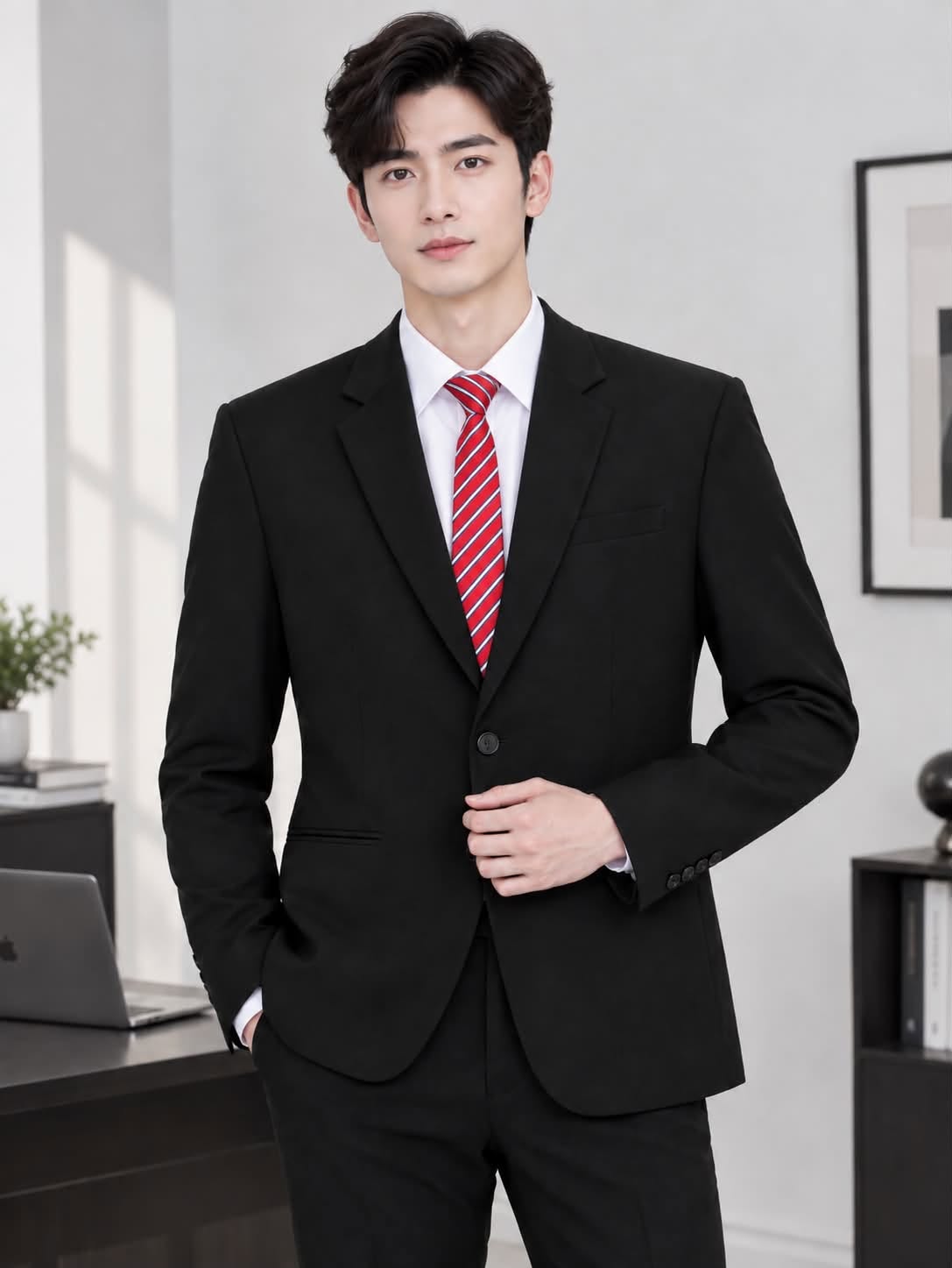Vest nam đen Nhà May Nga